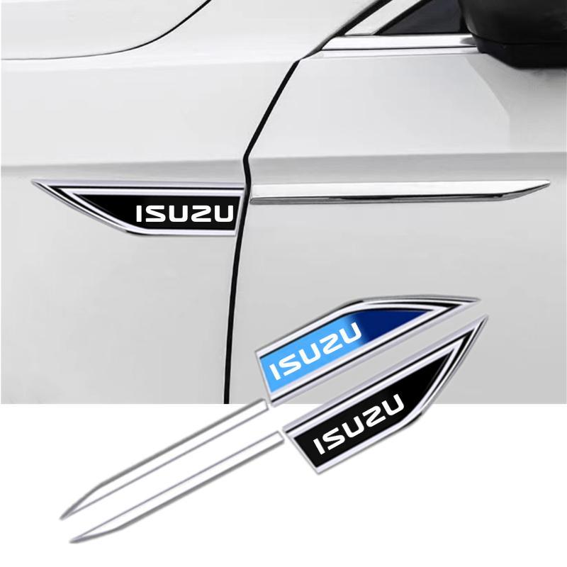 DIY รถสัญลักษณ์ Fender ใบมีด Decal Badge รถสติกเกอร์ป้องกันสําหรับ Isuzu D-MAX D MAX Dmax I II WFR VAN NFR ATV TROOPER