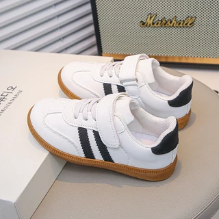 รองเท้าเด็กผู้ชาย สำหรับวิ่งเล่น รุ่นคลาสสิก พื้นนุ่ม สีขาว-เทา ไซส์ครบ 2025 ลดราคา ส่งฟรี 28-35