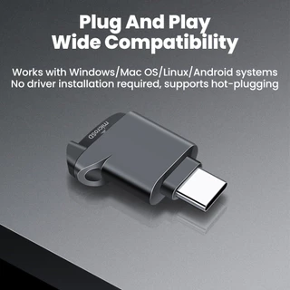 Twitch แบบพกพา Type-C 2.0 Mini TF Card Reader ภายนอกสีดํายืดสําหรับ Memory Stick USB C 2.0 สําหรับโทรศัพท์มือถือ Mini TF Card Reader