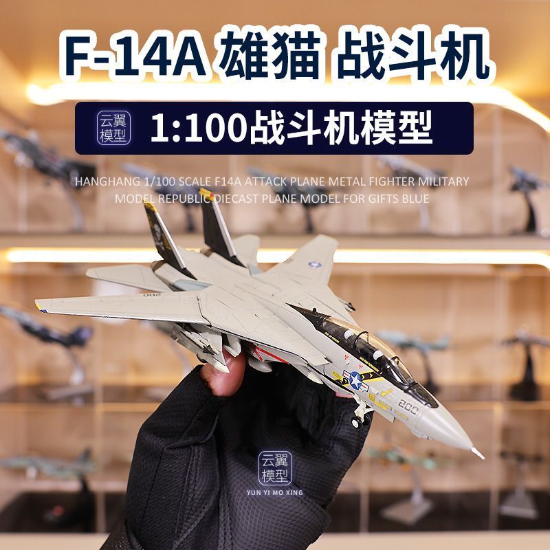 [จัดส่งด่วน] F14 Tomcat Fighter Alloy เครื่องบินรุ่นปีกตัวแปรประณีต Thunder Fighter เครื่องบินรุ่นเค