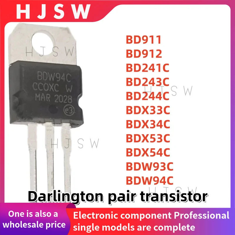 5PCS BD911 BD912 BD241C BD243C BD244C BDX33C BDX34C BDX53C BDX54C BDW93C BDW94C BDX33 BDX34 BDX53 BD