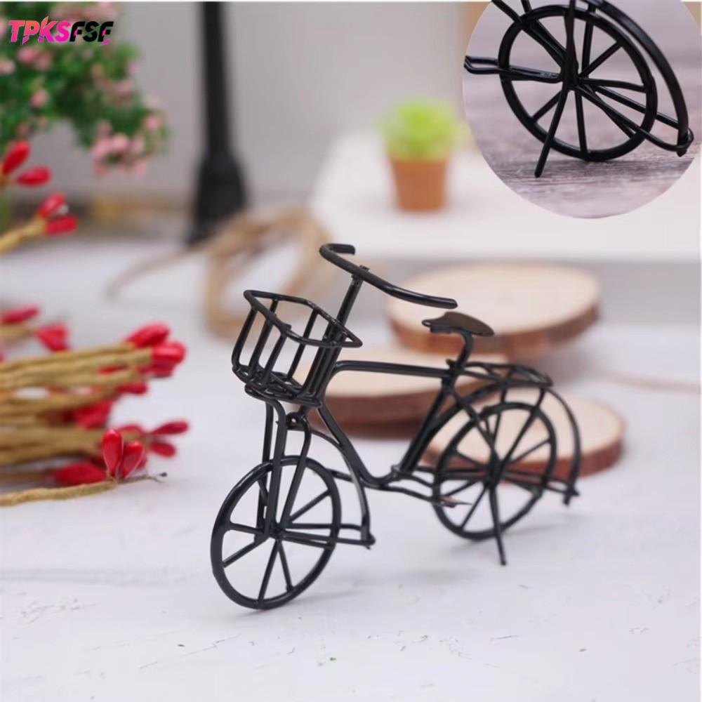 TPKSSF Bike Miniatures, จําลอง Handmade จักรยาน, Vintage Mini Iron Art Old-fashioned จักรยาน Dollhou