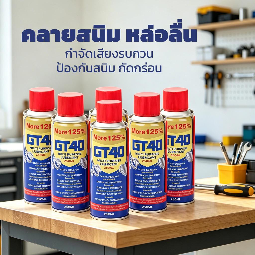 สเปรย์กันสนิม น้ำมันหล่อลื่น 250ml สเปรย์คลายสนิม ไล่ความชื้น สำหรับรถยนต์ บ้าน บานพับประตู สกรูติด โซ่รถ พร้อมส่ง