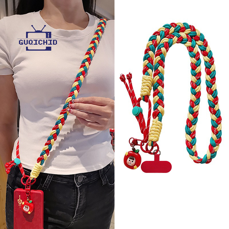 สายคล้องเคสโทรศัพท์ สายคล้องโทรศัพท์แบบยาว ปรับได้ สำหรับกิจกรรมกลางแจ้ง ช่วยลดการสูญหาย เหมาะสำหรับการเดินป่า