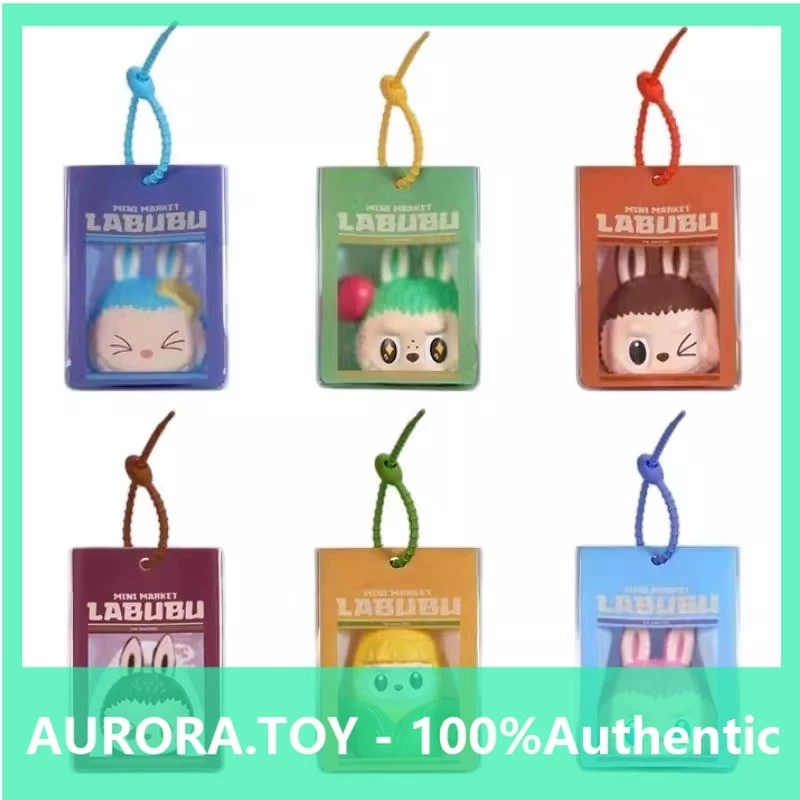 P POPMART LABUBU รสแปลกร้านสะดวกซื้อซีรีส์จี้หยิกกล่องลึกลับของขวัญเล่นอินเทรนด์