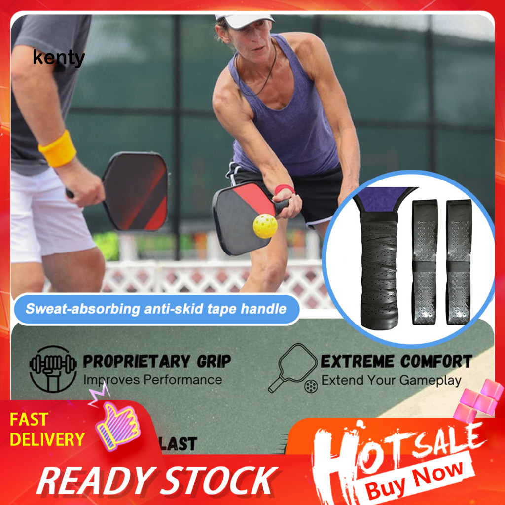 KT * Pickleball Paddle Grip ชุด Pickleball Paddle Protector 2 ชิ้น Pickleball Paddle Grip เทปหนัง Fa