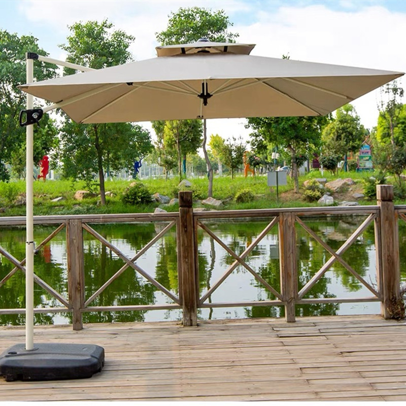 🚀 2.5M*2.5M Patio Garden ร่มกลางแจ้ง Market ตารางร่มสี่เหลี่ยมพร้อมประแจสําหรับ Garden, สระว่ายน้ํา,