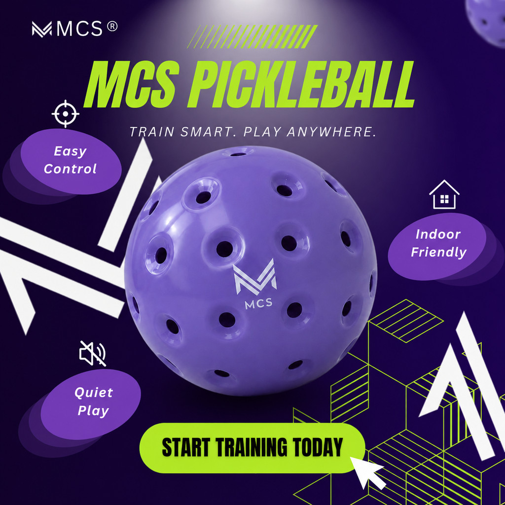 MCS Pro ลูกบอลฝึกซ้อมในร่ม Silent Pickleball | ลูกบอลโฟม ปู่ เงียบเป็นพิเศษสําหรับฝึกซ้อมในร่มและการเล่นเสียงรบกวนต่ํา