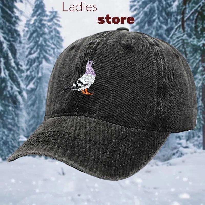 KTH เย็บปักถักร้อย Pigeon ฤดูใบไม้ผลิเบสบอลหมวกผู้ชายผู้หญิงน้ําล้างหมวกกีฬาตกปลาหมวกบังแดดร้อน