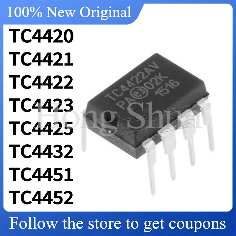 5PCS TC4420 TC4421 TC4422 TC4423 TC4425 TC4432 TC4451 TC4452 DIP ชิป ic