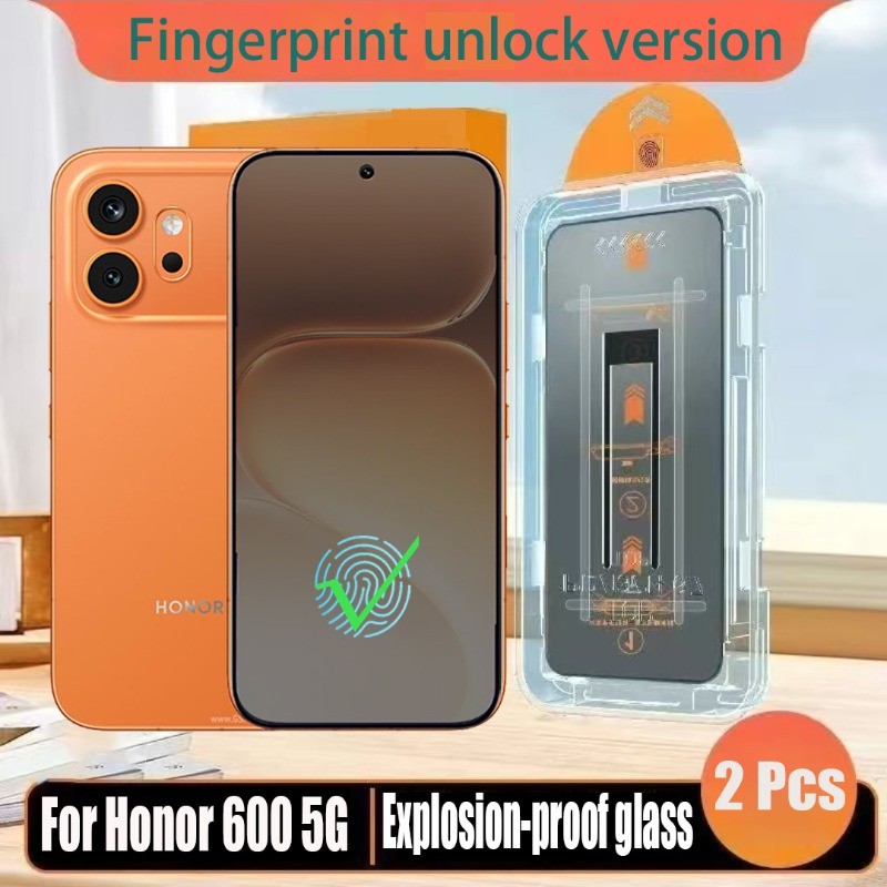 1- 2 ชิ้น Simple Paste Anti-spy กระจกนิรภัยป้องกันหน้าจอความเป็นส่วนตัวสําหรับ Honor 600 Pro 5G ป้อง