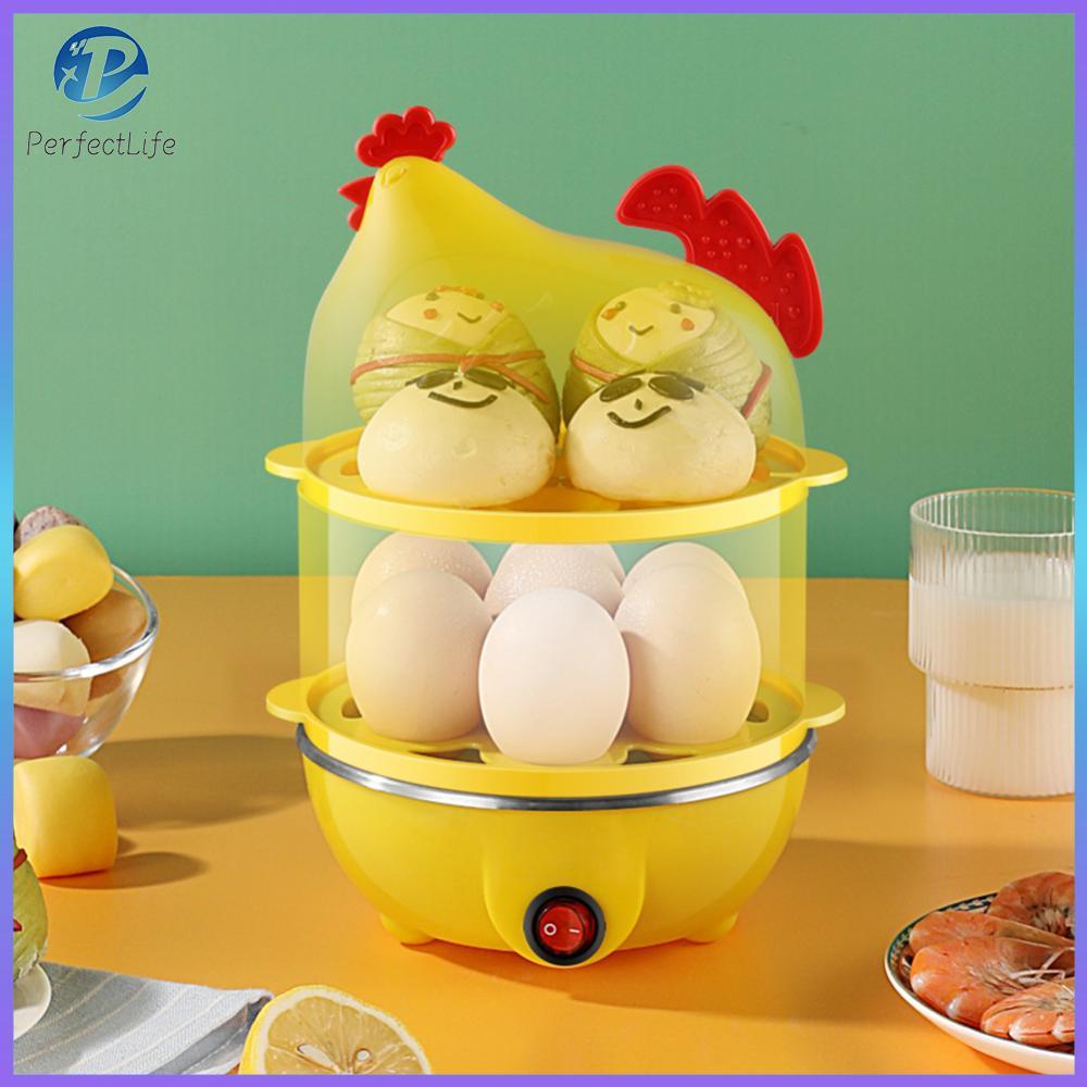[จัดส่งในพื้นที่] หม้อหุงไข่ไฟฟ้าพร้อมปิดอัตโนมัติเครื่องนึ่งไข่เครื่องนึ่งอาหารสําหรับไข่ต้มแข็ง