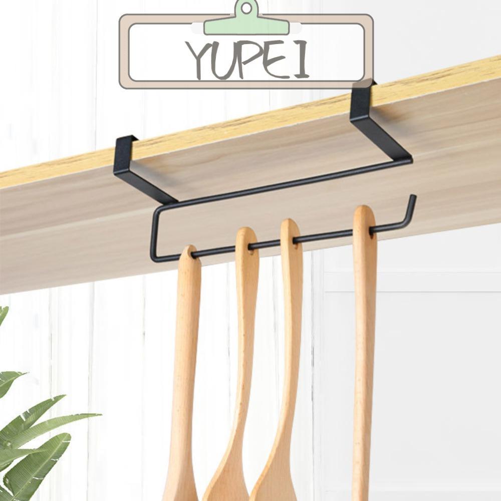 YUPEI ที่แขวนทิชชู่, สไตล์มินิมอลไม่มีการเจาะชั้นวางม้วนกระดาษ, เครื่องมือจัดเก็บห้องครัวที่ทนทาน ตู้มัลติฟังก์ชั่น Rag ชั้นวางแขวนห้องครัว