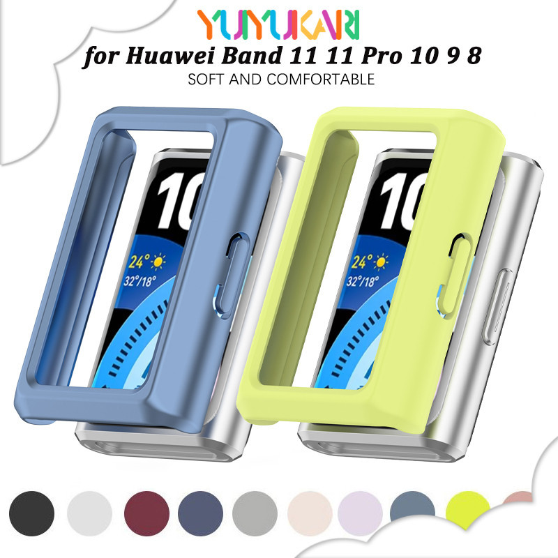 ครอบคลุมกรณีคอมพิวเตอร์แข็งสำหรับ for Smartwatch Huawei Band 11 11 Pro / 10 9 8 NFC ครอบคลุมป้องกันหน้าจอรู