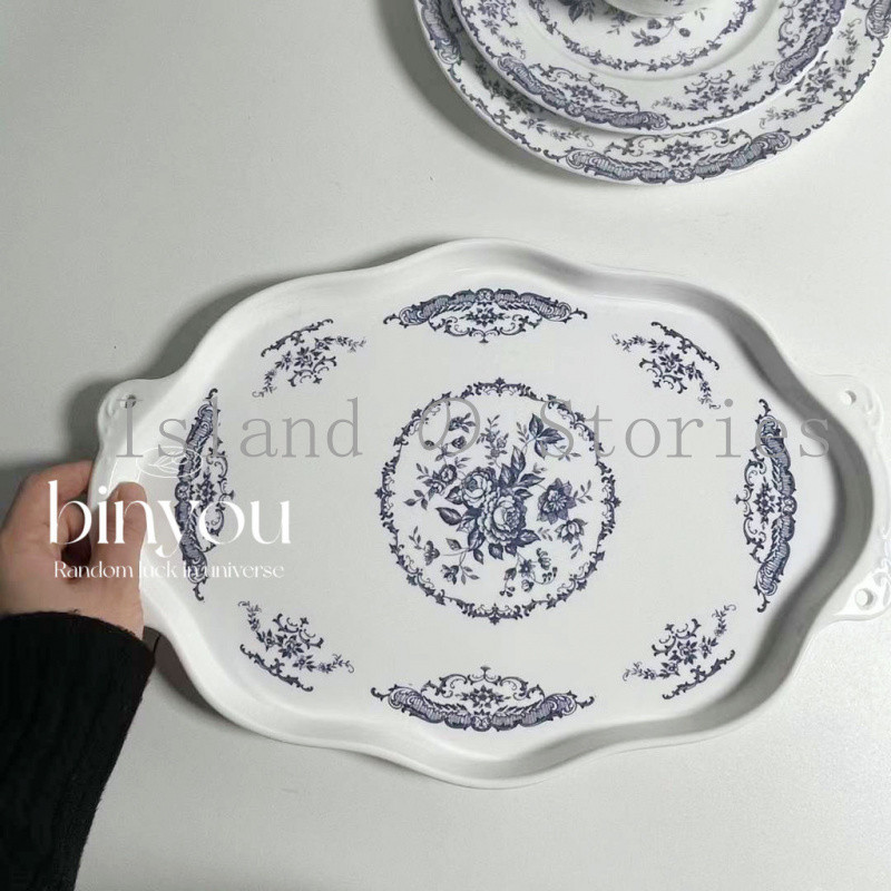 [Island Story] Desktop Romance · ชุดจานเซรามิคดอกไม้ Retro British Feast | จานขนมหวานน้ําชายามบ่ายแบ