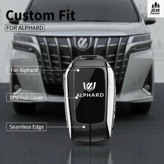 FOREST |【เคสกุญแจพรีเมี่ยมสังกะสีอัลลอยด์แบบคลุมเต็ม】 สำหรับ Toyota Alphard Vellfire Sienna - แบบไม่ปิดสัญญาณ ตัวป้องกันกุญแจ TPU สุดหรูระดับพรีเมี่ยม พร้อมวัสดุ TPU แบบกันรอยขีดข่วน อุปกรณ์เสริมสำหรับรถยนต์