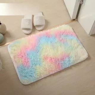 พร้อมส่ง พรมขนนุ่ม พรมขนเช็ดเท้า 40x60 9 สี พรมปูพื้นห้อง พรมนุ่มๆ พรมปูพื้น พรมห้องนอน เทาอ่อน ขาว เทาเข้ม（80x160cm）