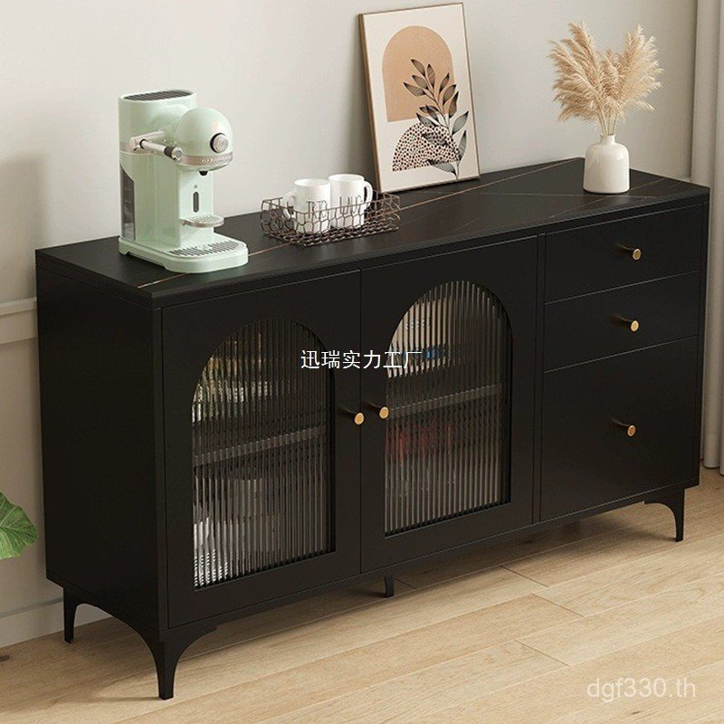 ห้องนั่งเล่นสีดําล็อกเกอร์รับประทานอาหารตู้ข้างกระดานชนวนกลับผนังที่เก็บของในครัวสไตล์ย้อนยุคมัลติฟั