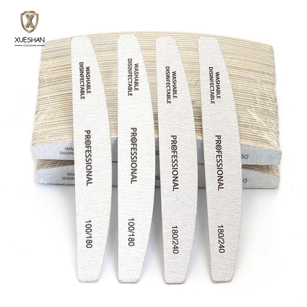 ซูซาน 10ชิ้นมืออาชีพ กากกะรุน กระดาน,กระดาษทรายบล็อกสีเทาเรือรูปร่างตะไบเล็บไม้,มืออาชีพสองด้านออกแบบเล็บเท้าบัฟเฟอร์สําหรับเล็บช่าง