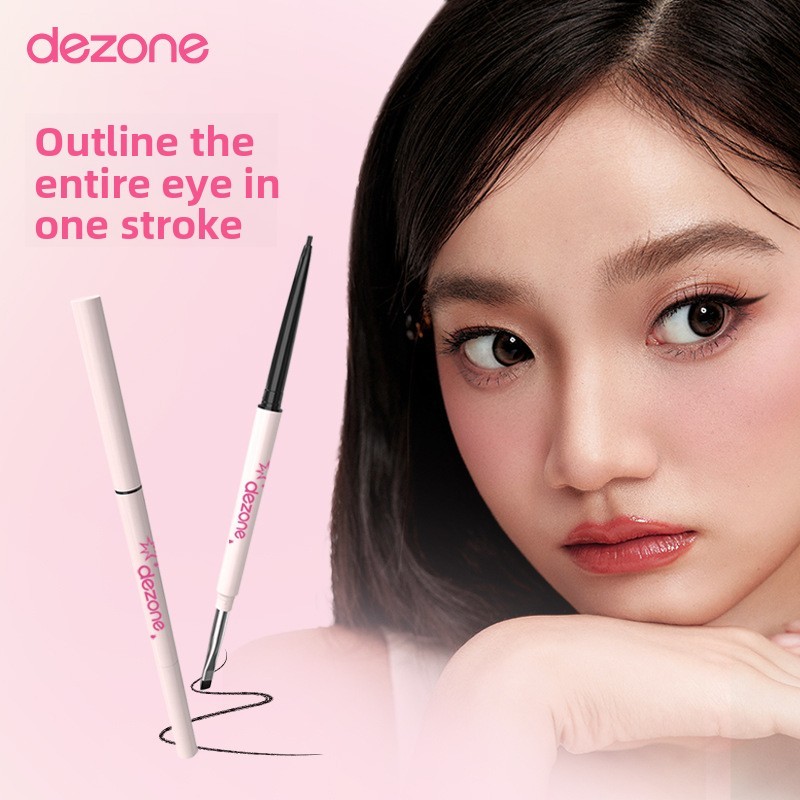 [DEZONE] DEZONE ปากกาเจลอายไลเนอร์สองหัว Silky กันน้ํา Ultra-Fine ติดทนนาน Non-Smudge