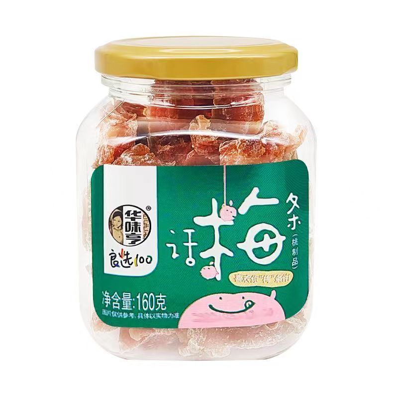 Huaweiheng พลัมแผ่นกระป๋อง (Peach Strips) 160g