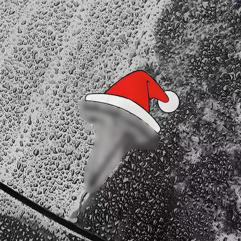 คริสต์มาสหมวกสติกเกอร์ Xmas Tree หมวกเกล็ดหิมะ Santa ของขวัญของเล่น Mail Xmas สติกเกอร์ตกแต่ง H4s8