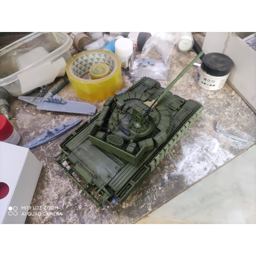 Trumpeter 1/35 T-80BVM ถังรุ่น OEM 09587 แพคเกจ OEM อะไหล่บอร์ดระเบิดกลับ