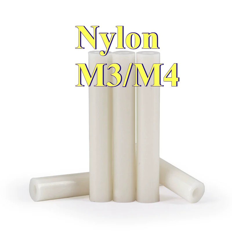 คอลัมน์แยก ABS สีขาว, คอลัมน์แยกฉนวน, คอลัมน์แผ่นพลาสติก 3mm4mm ผ่านคอลัมน์ปลอกไนลอน [lrd-fc]