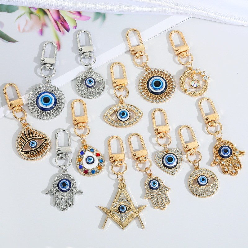 COD พวงกุญแจ Evil Eye พวงกุญแจ จี้ตาชั่วร้ายนําโชค สําหรับห้อยกระเป๋า เครื่องประดับ ของขวัญ