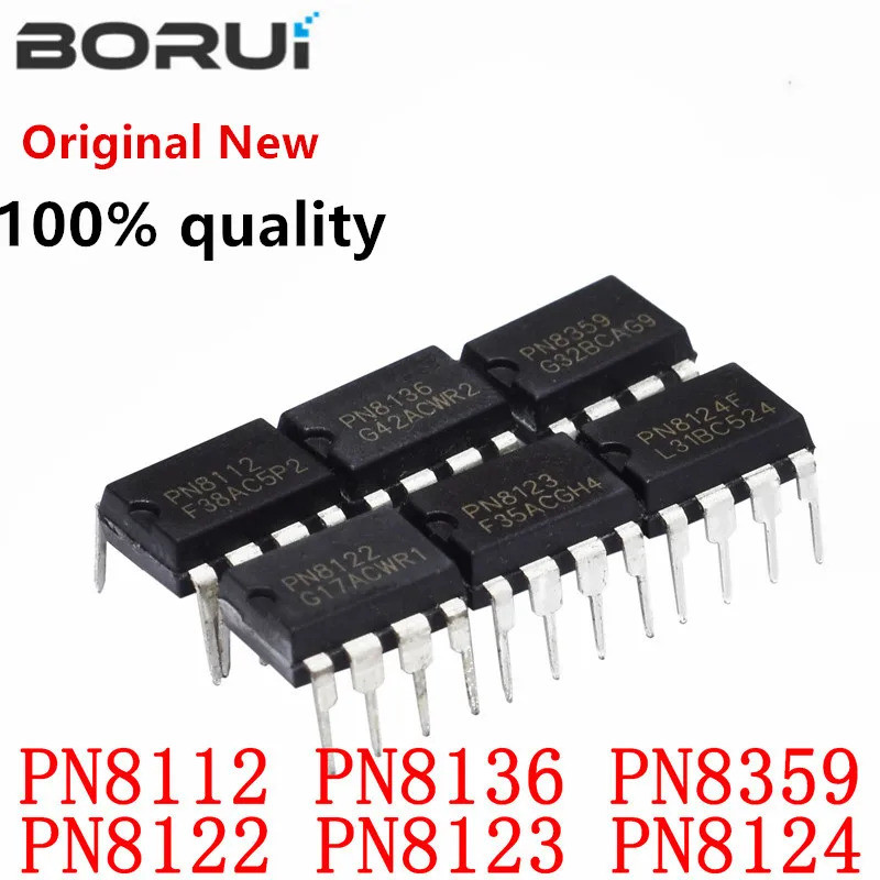 10pcs PN8136 DIP-7 PN8136S DIP PN8106 PN8024R PN8024 PN8044 PN8123 PN8124 PN8359 ชิปในสต็อก 5YLP