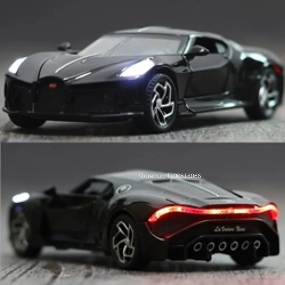 1:32 Scale รถของเล่น Bugatti La Voiture Noire โลหะผสม Diecast จําลองของเล่นรถรุ่นเด็กของขวัญสําหรับ 
