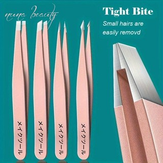 4PCS/Pack Professional Eyebrow Tweezers Makeup Tools Eyebrow Pinch Pliers Tweezer For Eyebrows