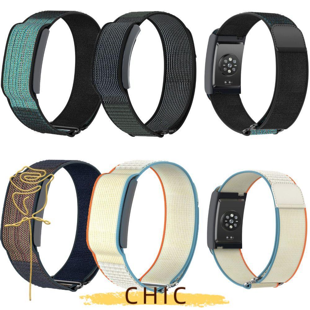 CHIC Sport Band, สายรัดติดตามฟิตเนสไนลอนแบบปรับได้, สายรัดข้อมือทดแทนออกแบบแบบห่วงระบายอากาศขนาด 22 มม. สําหรับสาย Amazfit Helio