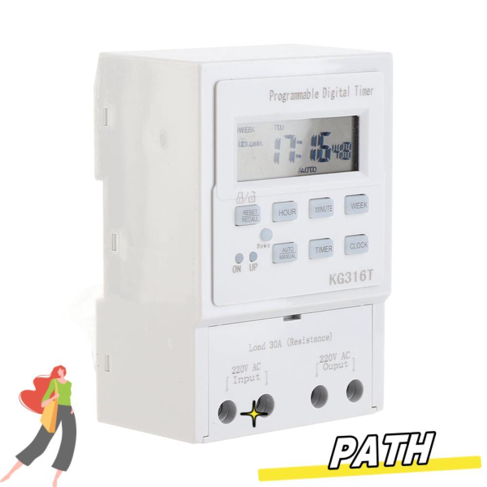 PATH Digital Timer Switch, AC 220V Microcomputer Programmable Timer, Smart Home 1Min - 168H 1W Power