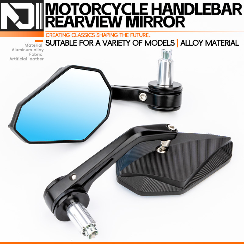 7/8 "22mm กระจกมองหลังรถจักรยานยนต์ Universal Handlebar กระจกกระจกมองหลังสําหรับ Honda GSXR ER6N Ducati CFMOTO BMW DUKE RC