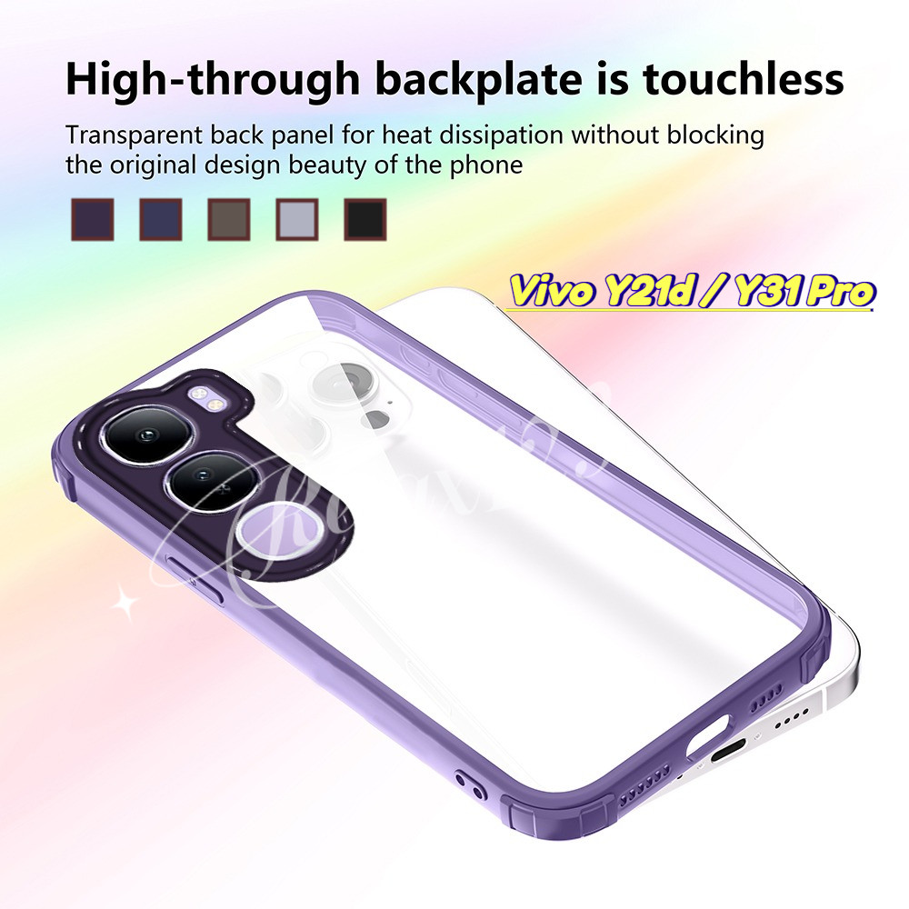Vivo Y21d 2025 สี่มุมกันกระแทกเคสใสสําหรับ VIVO Y31 Y31Pro Y21d Y 31 VivoY31Pro Vivo y31 Pro Vivo Y2