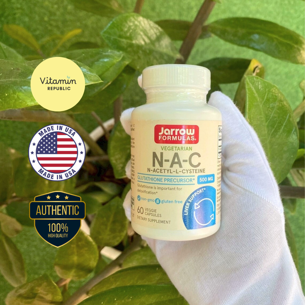 N-A-C (500 mg - 60 capsules) by Jarrow Formulas , N-Acetyl-L-Cysteine, กลูต้าไธโอน