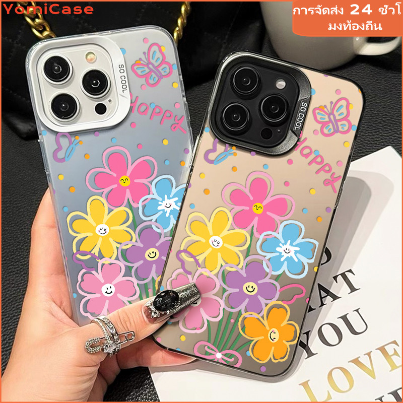 เคสโทรศัพท์ Chrome Silver ดอกไม้ สำหรับโอปโปA31 A15 A17 รูปที่ 3