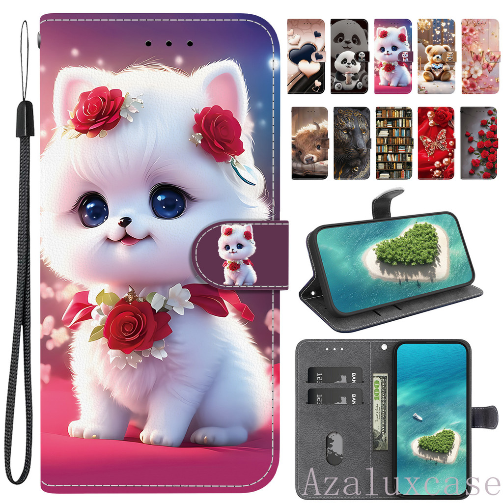 กันกระแทกทาสีกระเป๋าสตางค์หนังสําหรับ OPPO A2M A3 A3X A5 A5i A5X A18 A38 A40 A40M A58 A59 A60 A78 A7