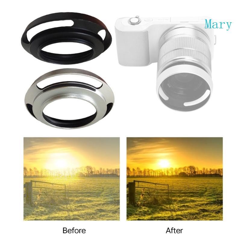 Mary Screw in Lens Hood Universal Camera Lens Cover Cap Fit 37mm to 67mm Size Mount