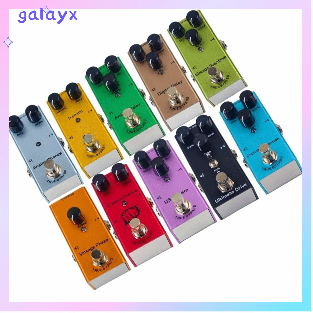 GALAYX แป้นเหยียบเอฟเฟกต์กีตาร์ไฟฟ้า, โปรเซสเซอร์เอฟเฟกต์โทนอเนกประสงค์ V แบบเดี่ยว, เครื่องกําเนิดเสียงระดับมืออาชีพ Mini Mini Effect Pedal เอฟเฟกต์กีตาร์