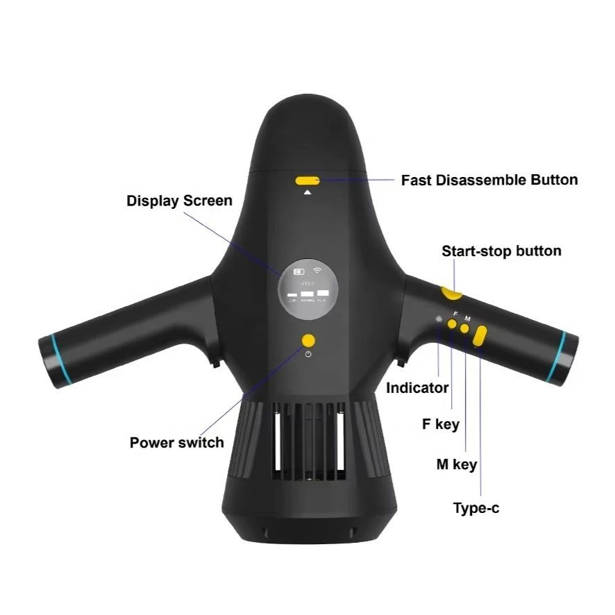 Setermay- M1 มัลติฟังก์ชั่นสองทางใช้ดําน้ํา Sea Scooter Booster ไฟฟ้าใต้น้ํา Sea Scooter