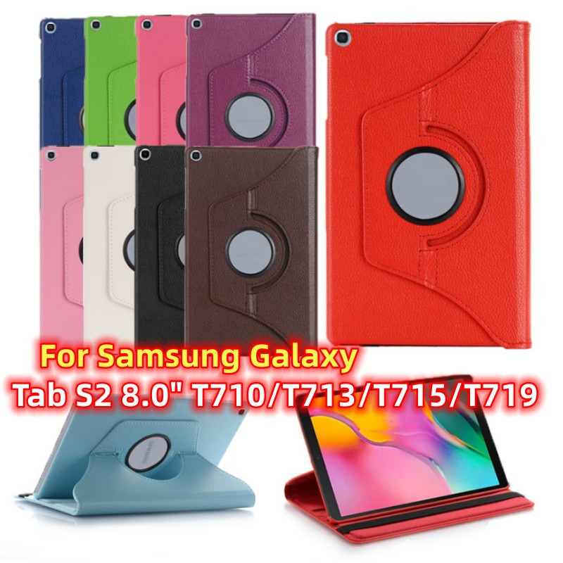 Samsung Galaxy Tab S2 8.0 นิ้ว T710 T713 T715 T719 T719Y SM-T710 หมุนหนัง Flipcover