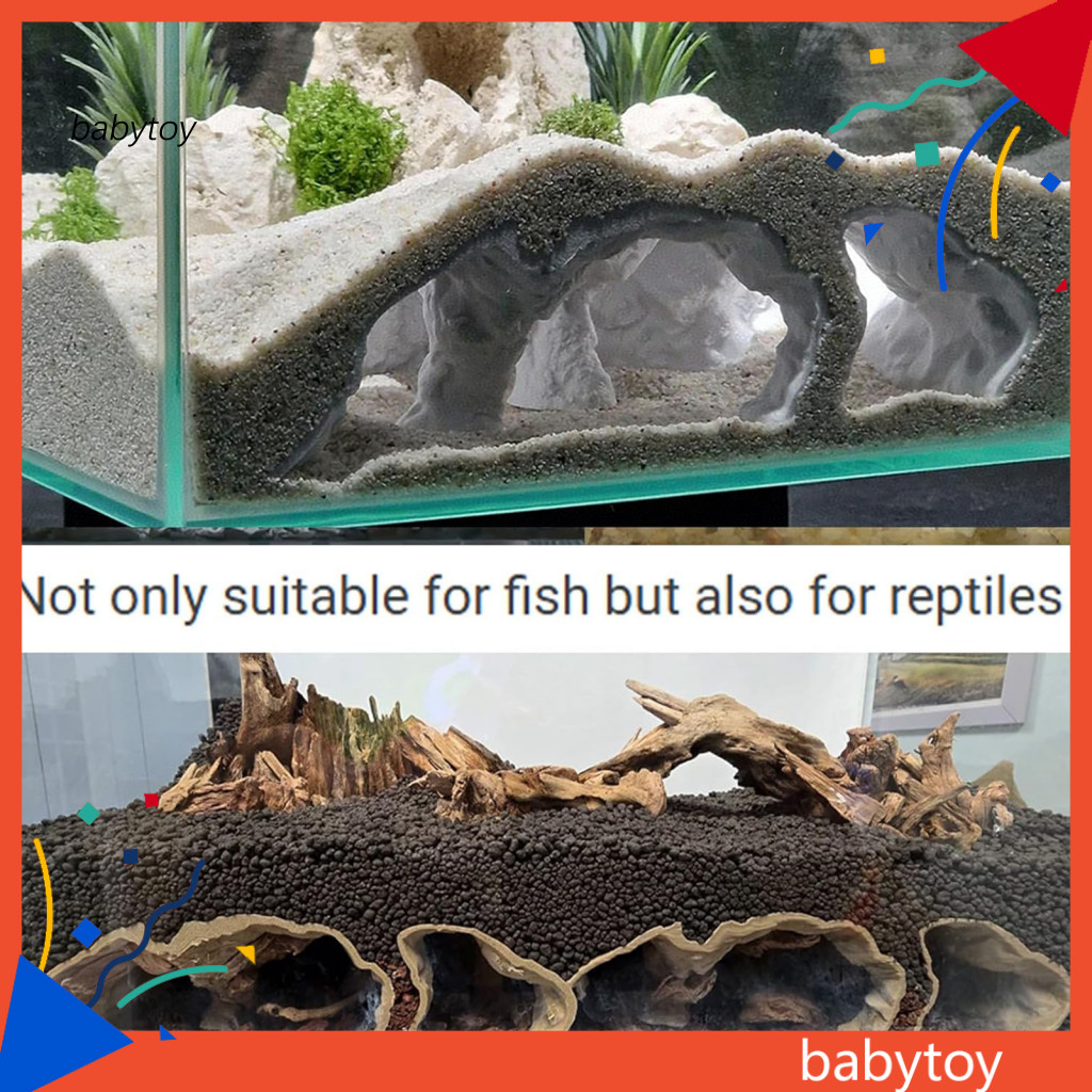 BABY Aquarium Cave สําหรับปลา Pleco Aquarium อุโมงค์ซ่อน 3d พิมพ์ปลา Hideout Aquarium อุโมงค์ถ้ําธรร