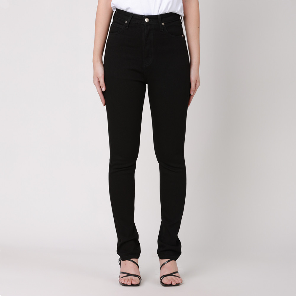LEE กางเกงยีนส์ผู้หญิง เอวกลาง ทรงรัดรูป รุ่น LE F125WSLIC03 - สีดำ