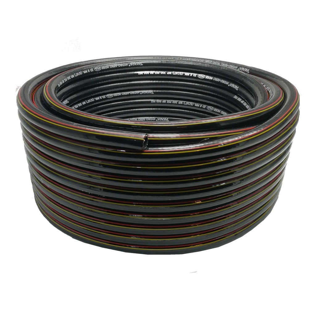 สายลม PVC Takara 1/4 นิ้ว (6.3 มม.) ยาว 5 เมตร พร้อมหัวต่อคอปเปอร์ ทนแรงดันสูง และสายรัดลม 2 ชิ้น : สายลมพีวีซี ปั๊มลม - รูปที่ 2