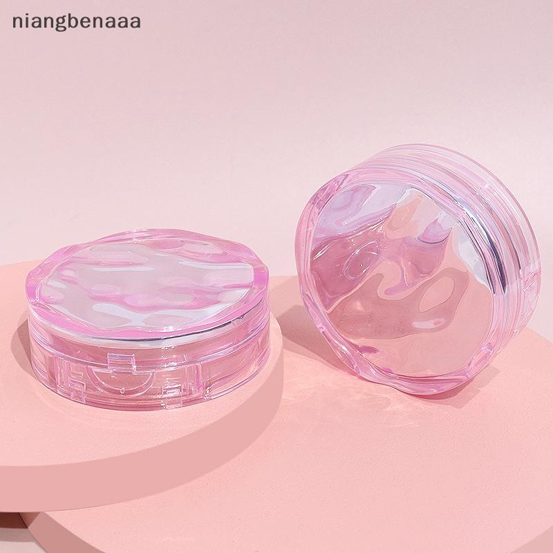 (niangbenaaa) 12g พัฟเบาะลมเปล่ากล่องเครื่องสําอางแบบพกพาแต่งหน้าคอนเทนเนอร์พร้อมกระจกฟองน้ําสําหรับบีบีครีมรองพื้นใหม่