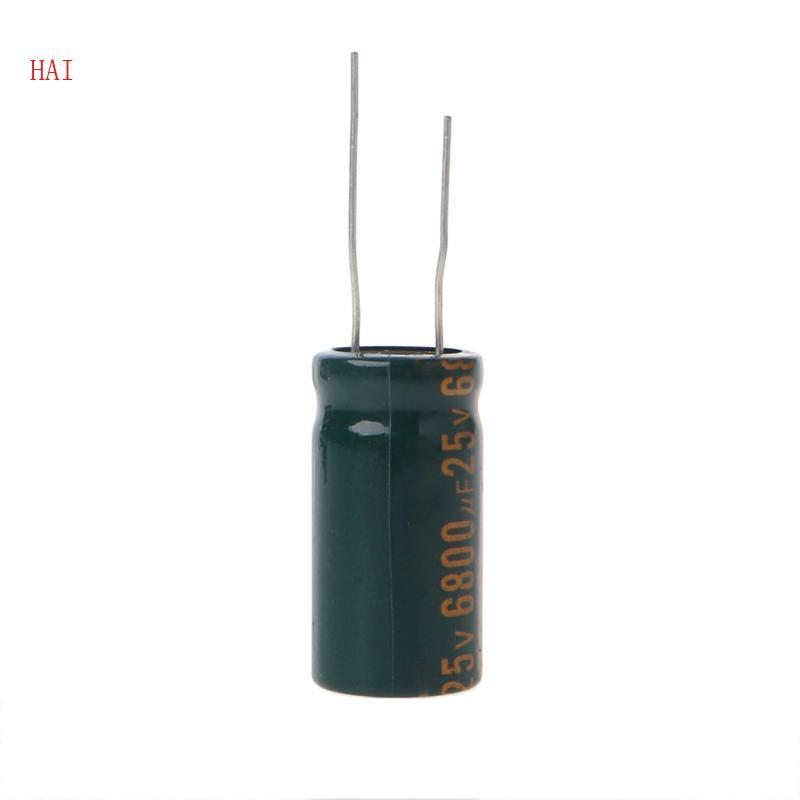 HAI 25V 6800uF Capacitance Electrolytic Radial Capacitor ความถี่ต่ํา ESR