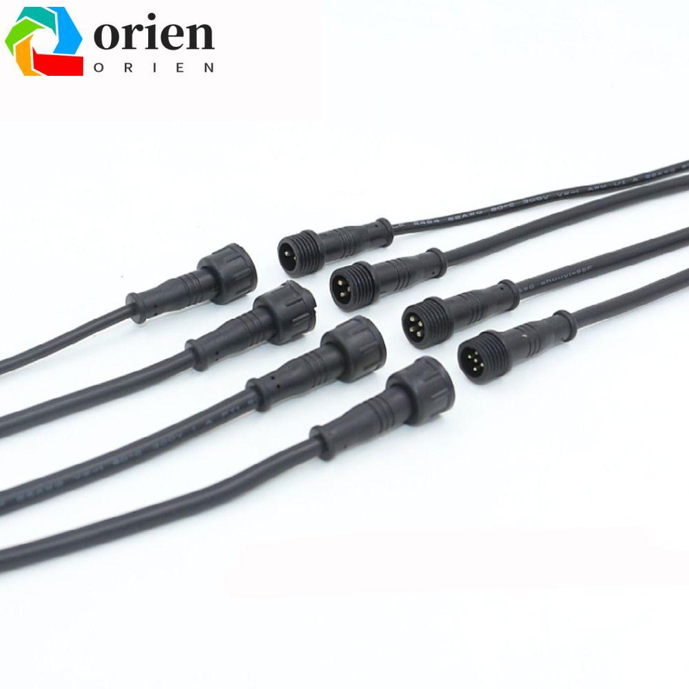 ORIEN ชายหญิง LED Connector, 20 ซม.สายสีดํา 2Pin 3Pin 4Pin แจ็ค, IP67 2Pin 3Pin 4Pin สายไฟกันน้ํา LE