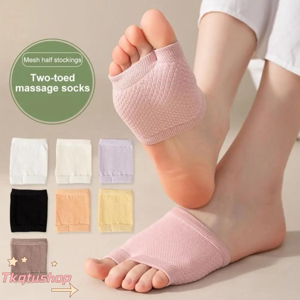 IMIHAN1 Toe Socks, ถุงเท้า Forefoot แบบนุ่มยืดหยุ่น, ถุงเท้าสั้นครึ่งปาล์มที่ทนทานผู้หญิง